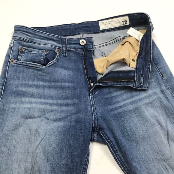 RAG & BONE Jeans Women 28x30 Light Sunset Wash Blue Denim Skinny slim Stretch - Picture 4 of 16